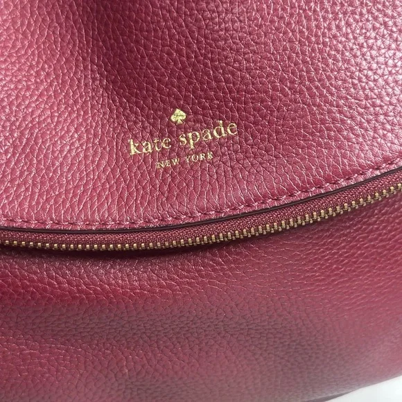 Kate Spade Jackson Medium Flap Shoulder Bag in Cherrywood/Merlot - Picture 3 of 13